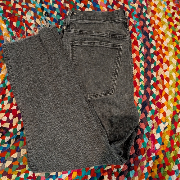 Madewell Denim - High-Rise Faded Black Women's Jeans - Perfect Vintage Straight Leg